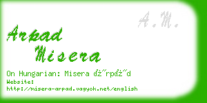 arpad misera business card